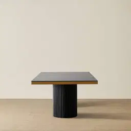 Archie Black Rectangular Dining Table with Black Sintered Stone Top - 240x118cm