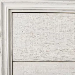 Mackenzie White Wooden Bedside Table - Brass Coloured Handles
