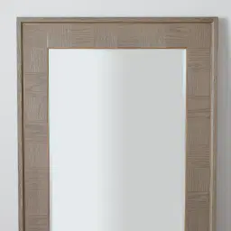 Kate Taupe Wooden Rectangle Mirror