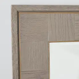 Kate Taupe Wooden Rectangle Mirror