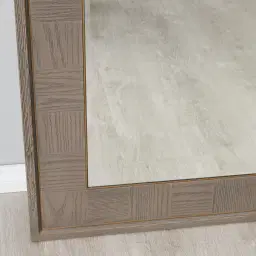 Kate Taupe Wooden Rectangle Mirror