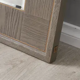 Kate Taupe Wooden Rectangle Mirror