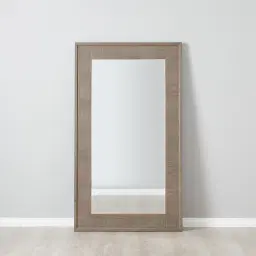 Kate Taupe Wooden Rectangle Mirror