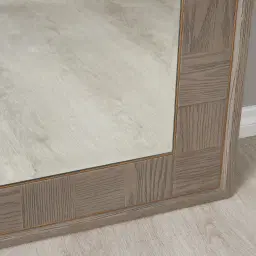 Kate Taupe Wooden Rectangle Mirror