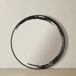 Jubilee Black Round Mirror