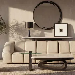 Jubilee Black Round Mirror