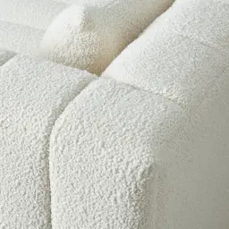 Storme Cream Turrel 3-Seater Fabric Sofa - Black Legs