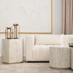 Storme Cream Turrel 3-Seater Fabric Sofa - Black Legs