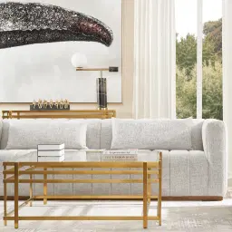 Storme Cream Turrel 2-Seater Fabric Sofa - Black Legs