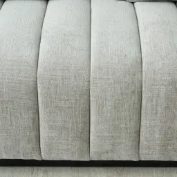 Storme Vintage Grey 3-Seater Chenille Fabric Sofa - Black Legs