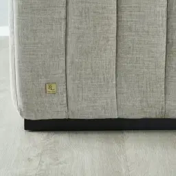 Storme Vintage Grey 2-Seater Chenille Fabric Sofa - Black Legs