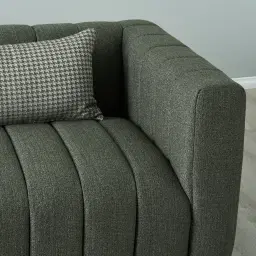 Storme Kombu Green 2-Seater Fabric Sofa - Brown Legs