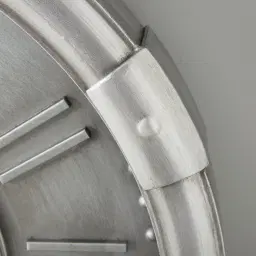Chopper Silver Metal Round Wall Clock