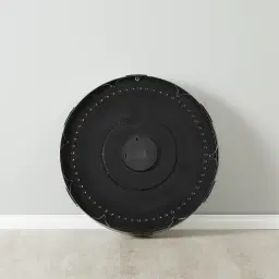 Chopper Silver Metal Round Wall Clock