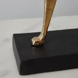 Palomo Gold Metal Sculpture - Black Base