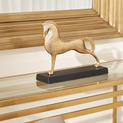 Palomo Gold Metal Sculpture - Black Base