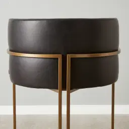 Laura Black Vegan Leather Dining Chair