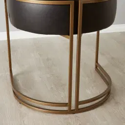 Laura Black Vegan Leather Dining Chair