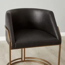Laura Black Vegan Leather Dining Chair