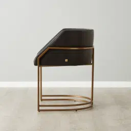 Laura Black Vegan Leather Dining Chair