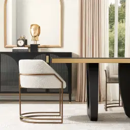 Laura Butter Cream Boucle Dining Chair