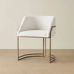 Laura Butter Cream Boucle Dining Chair