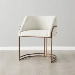 Laura Butter Cream Boucle Dining Chair