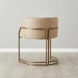 Laura Sand Beige Vegan Leather Dining Chair