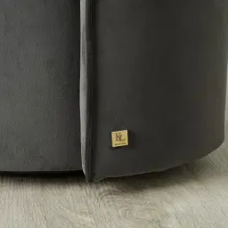 Sutton Charcoal Velvet Swivel Dining Chair