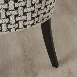 Errol Charcoal and Vanilla Boucle Patterned Dining Chair