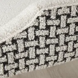 Errol Charcoal and Vanilla Boucle Patterned Dining Chair