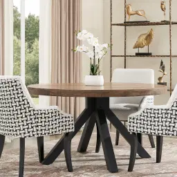 Errol Charcoal and Vanilla Boucle Patterned Dining Chair