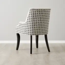 Errol Charcoal and Vanilla Boucle Patterned Dining Chair