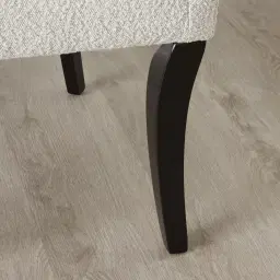 Errol Light Grey and Vanilla Boucle Patterned Dining Chair