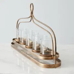 Henriette Antique Gold Metal Multi-Light Holder
