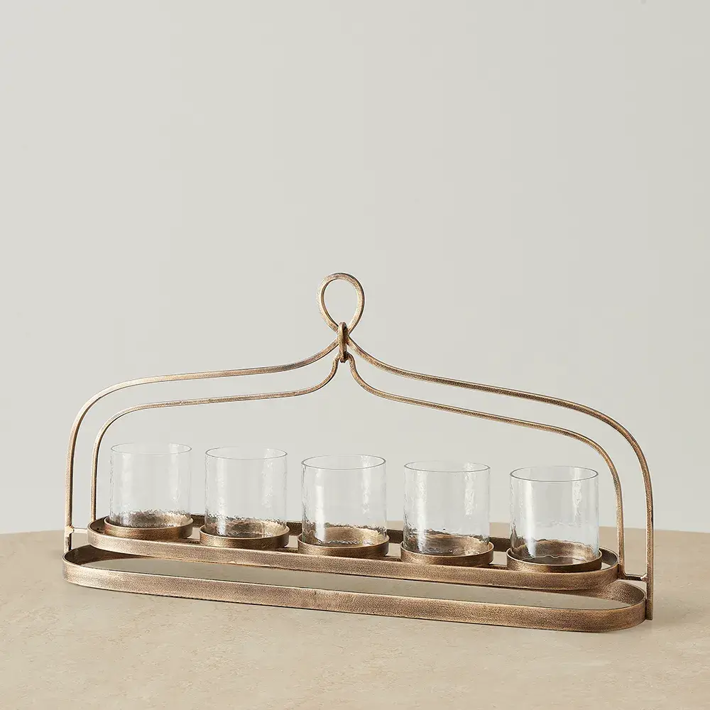 Henriette Antique Gold Metal Multi-Light Holder