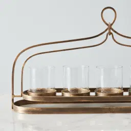 Henriette Antique Gold Metal Multi-Light Holder
