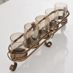 Firenze Antique Gold Metal Multi-Light Holder