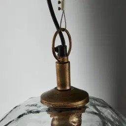 Olivia Antique Gold Metal Sphere Pendant