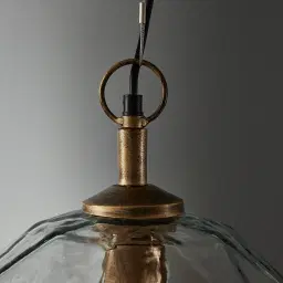 Olivia Antique Gold Metal Sphere Pendant