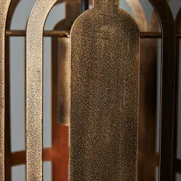 Edith Antique Gold Metal Oval Link Pendant - Large