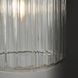 Anna Clear Glass Antique Gold Pendant - Large