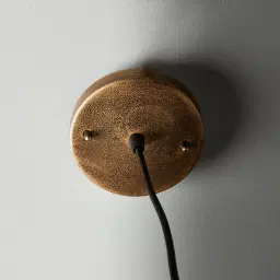 Anna Clear Glass Antique Gold Pendant - Large