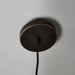 Kristoff Copper Brown Glass Gilded Dark Bronze Atrium Pendant