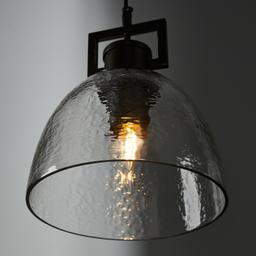 Workaday Clear Glass Gilded Dark Bronze Link Pendant - Small