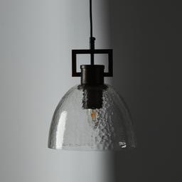 Workaday Clear Glass Gilded Dark Bronze Link Pendant - Small