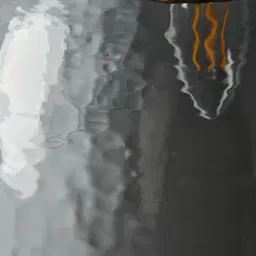 Workaday Clear Glass Satin Brass Link Pendant - Small