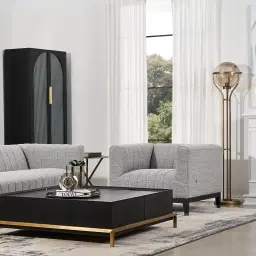Divine Satin Brass Metal Floor Lamp