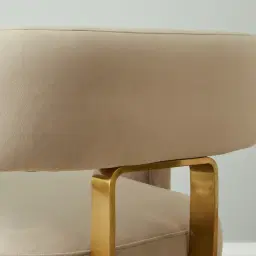 Daniella Beige Velvet Occasional Chair