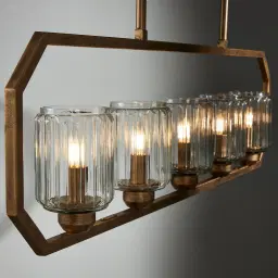 Freyja Antique Gold Metal 5-Light Chandelier